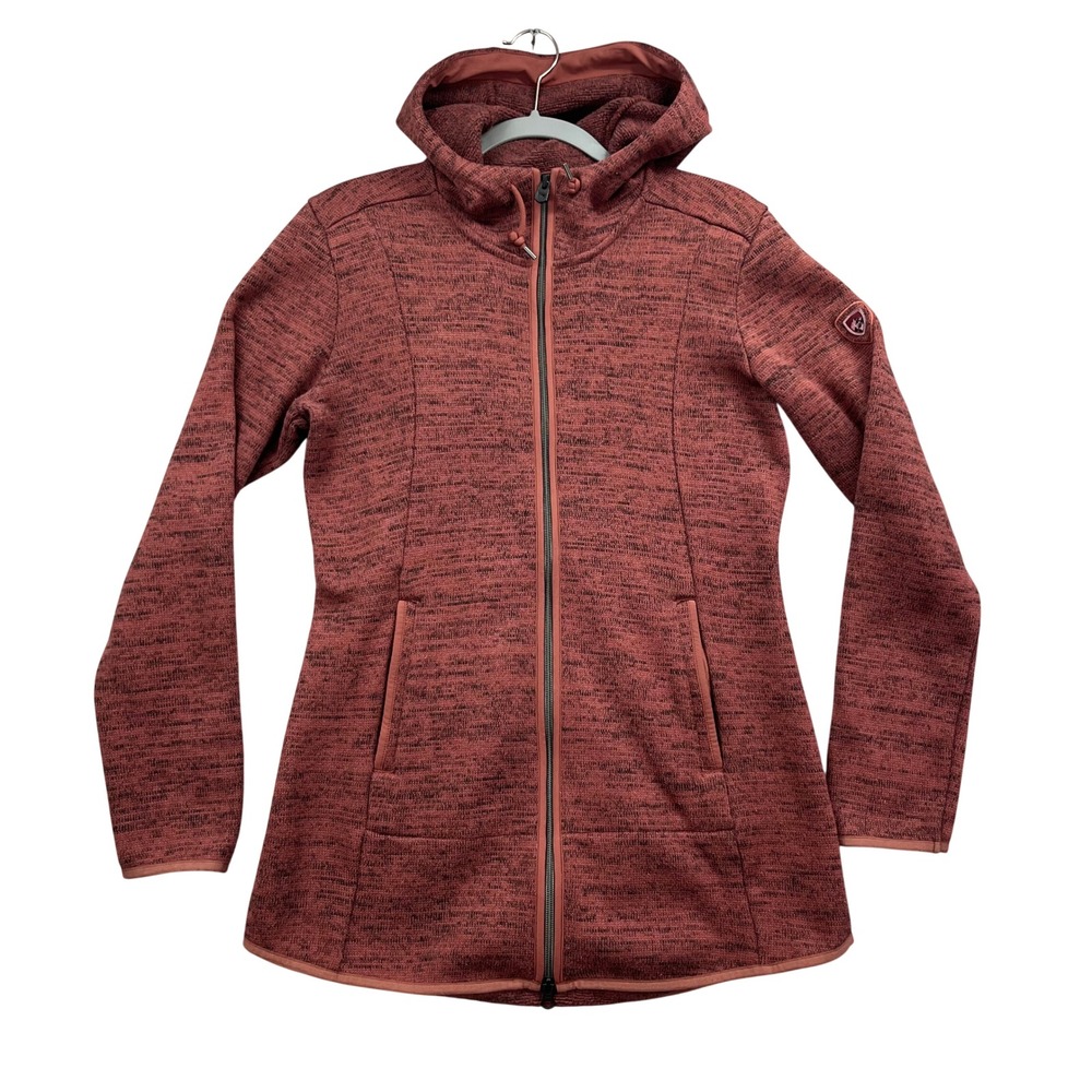 Kuhl Ascendyr Fleece Hoodie Womens Small Red Full Zip Jacket Outdoor Gorpcore
